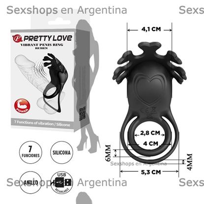 Anillo con estimulador de clitoris vibrador